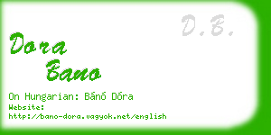 dora bano business card